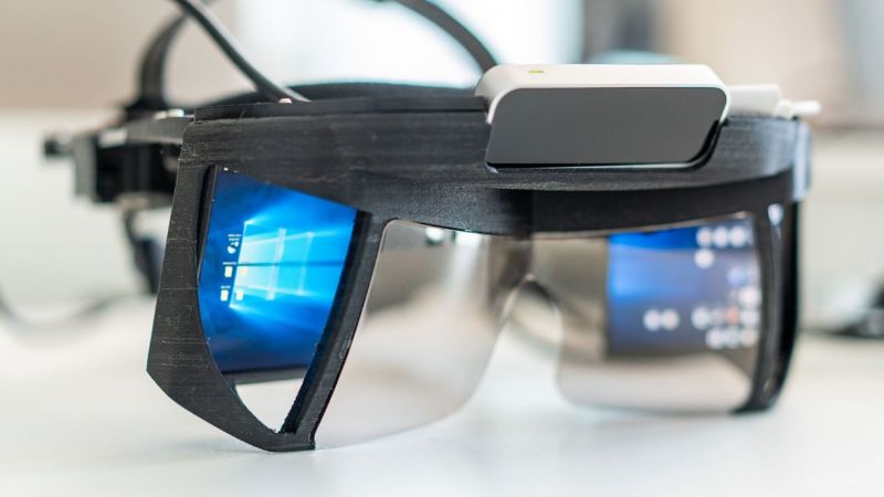 North Star headset showing the Windows logo on its displays