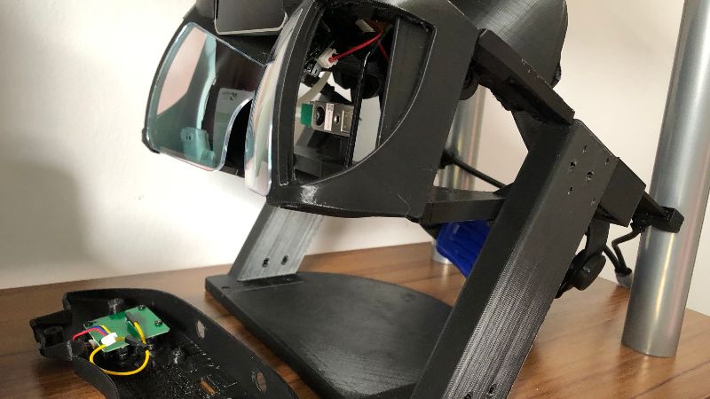 North Star headset on the original calibration stand